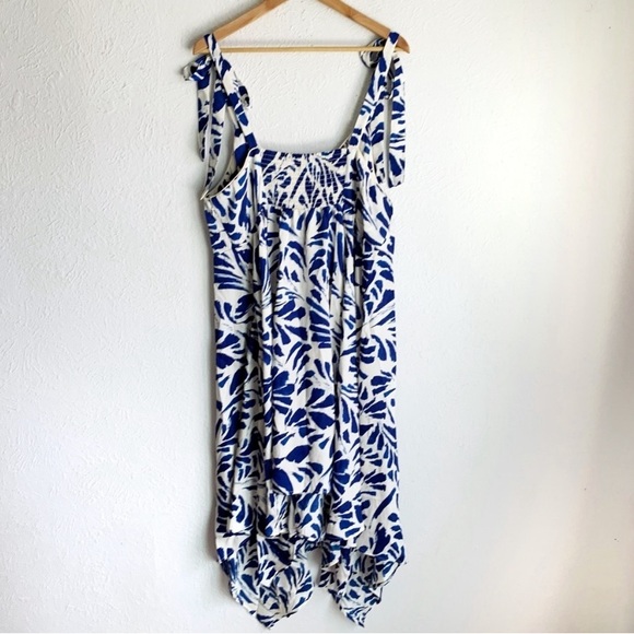 Alexis x Target Botanical Blue Satin Dress - Size 1X - Picture 6 of 9